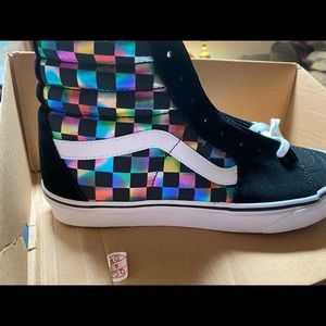 Vans SK8- Hi trainers in iridescent check